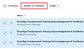 select share to folders to share your template to a share folder